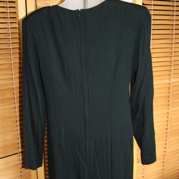 Sarah Richards Straight Pencil Dress With Shoulder Pads Size 3/4 - Picture 9 of 10